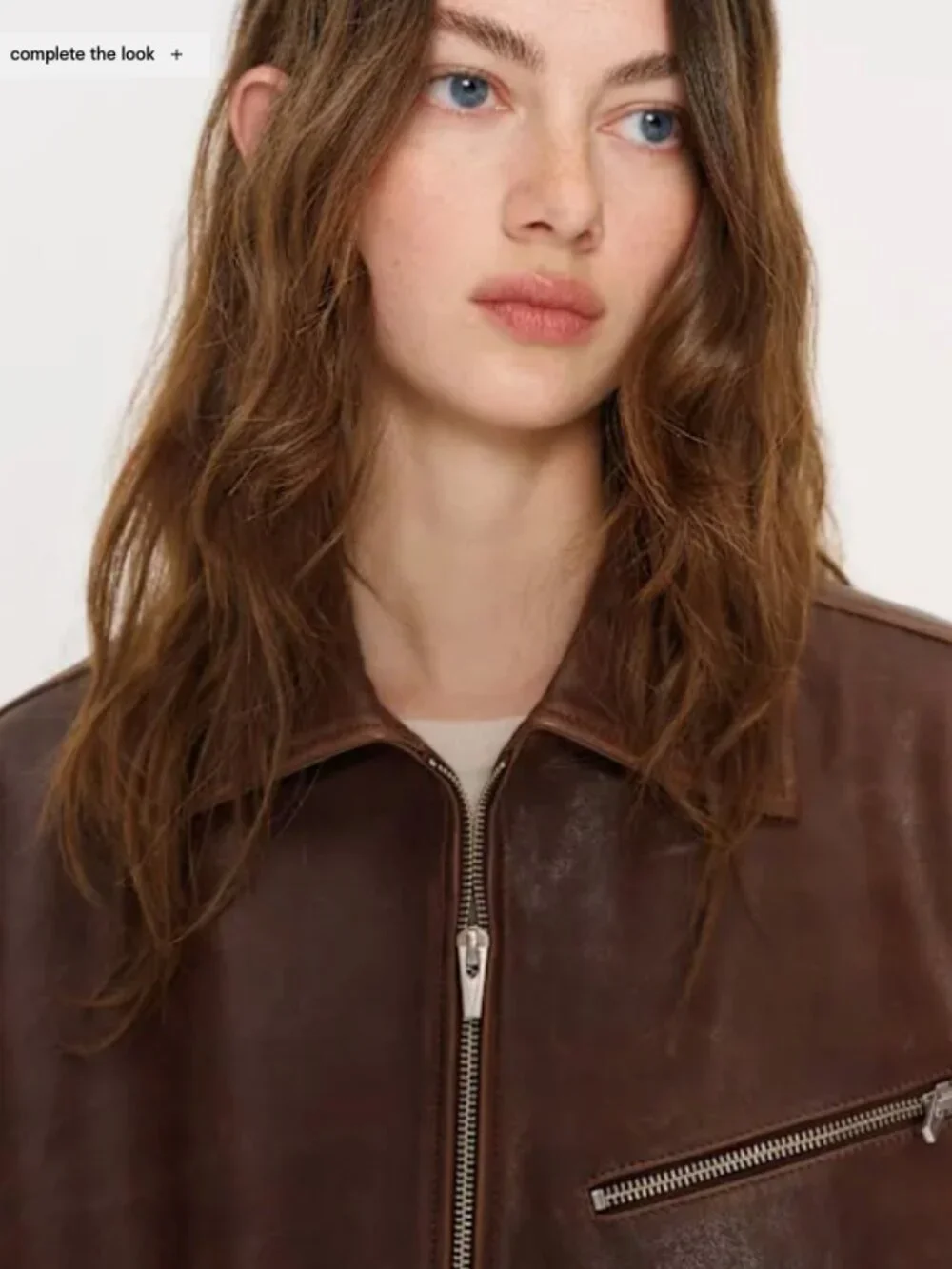 Reformation Veda Marco Leather Oversized Bomber Jacket